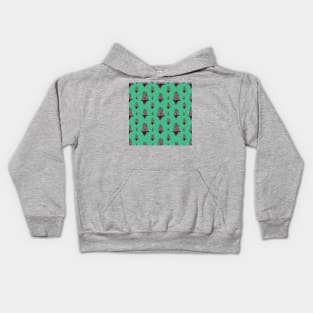 Toot Sweet - Colorful Green Pattern Of An Owl On A Perch Kids Hoodie